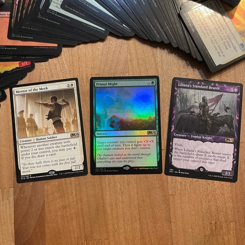 Magic The Gathering MTG 217 Card Mixed Lot M21 M20 M19 M15 51 Foils 23 Tokens